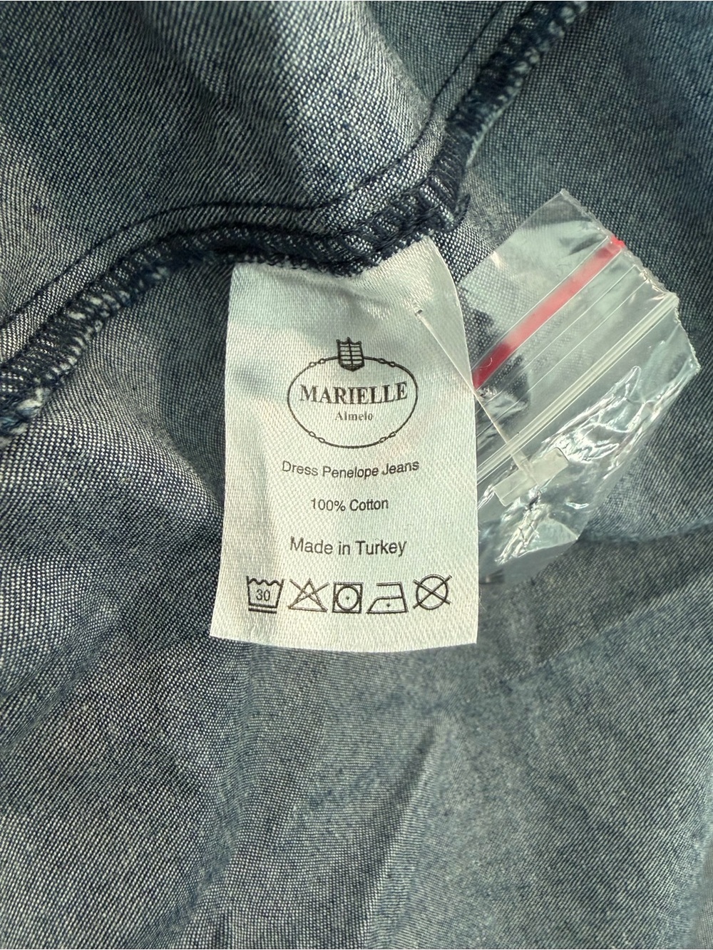MARIELLE The Penelope Jeans Denim Dress One Size NWT - Picture 4 of 5